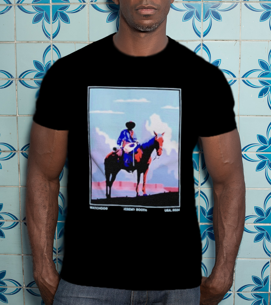 Dog Cowboy By Jeremy Booth USA 2024 T-Shirt