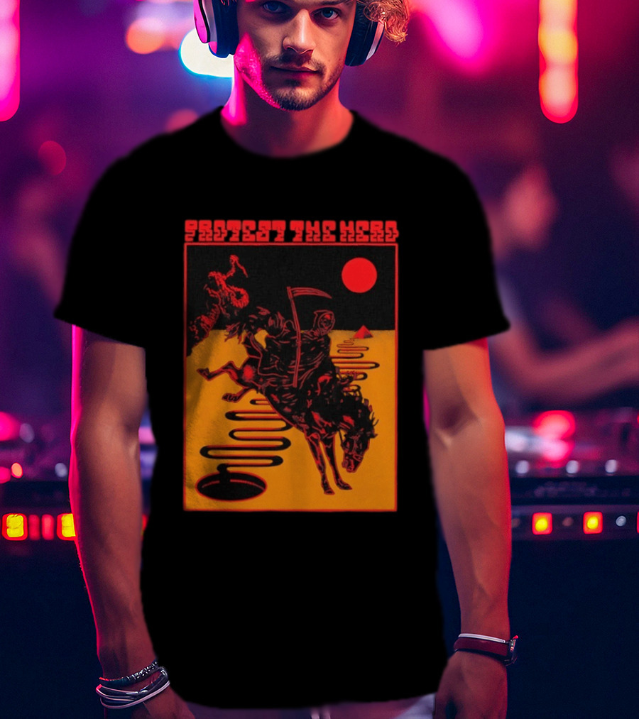 Protest The Hero Grim Reaper Horse Pyramid Red Moon Desert Path T-Shirt