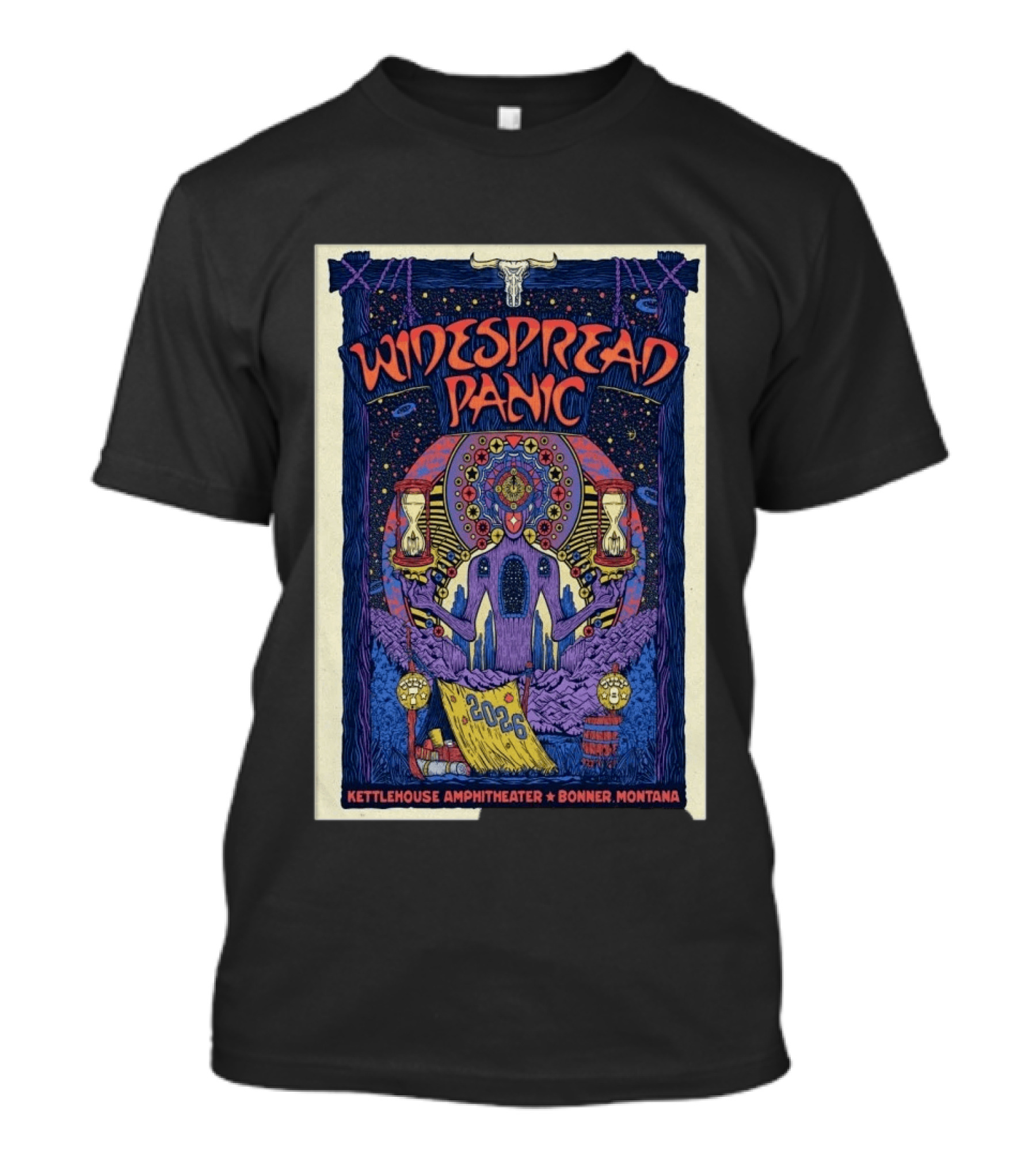 Widespread Panic 2026 KettleHouse Amphitheater Bonner Montana Concert Event July 7 8 T-Shirt
