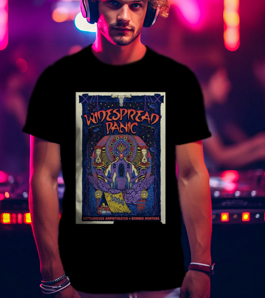 Widespread Panic 2026 KettleHouse Amphitheater Bonner Montana Concert Event July 7 8 T-Shirt