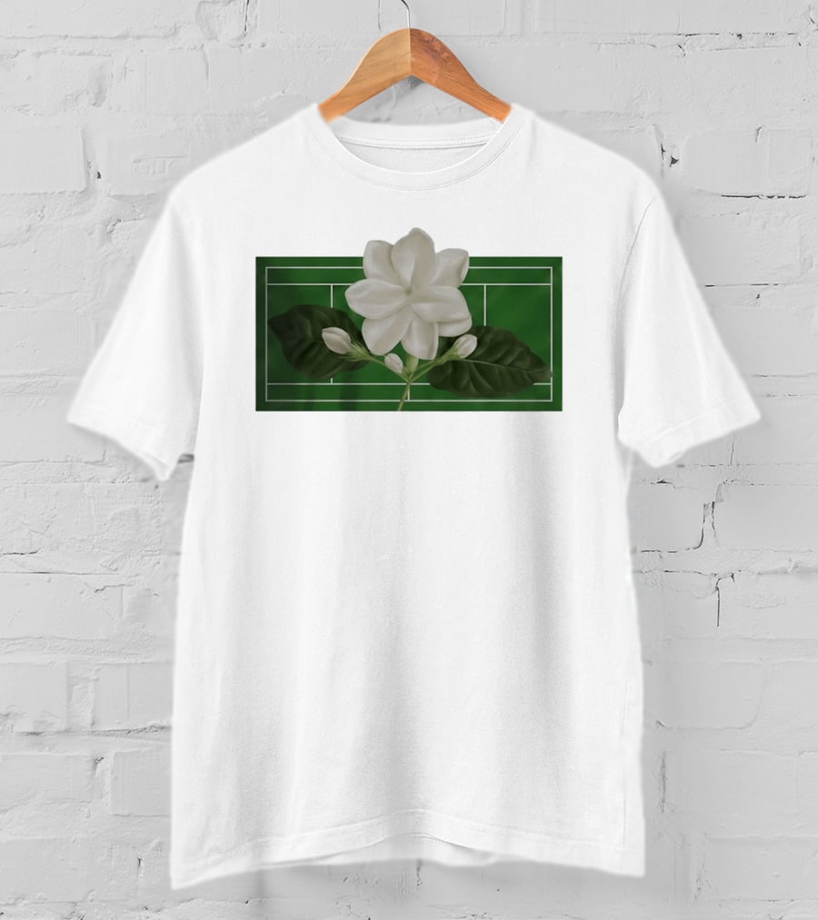 Alexandra Alex Eala Tennis Court Gardenia Floral T-Shirt