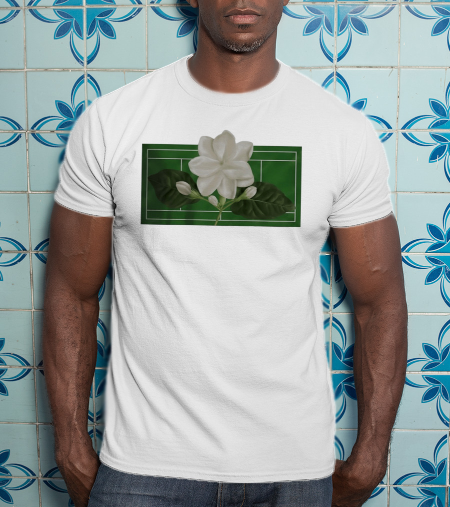 Alexandra Alex Eala Tennis Court Gardenia Floral T-Shirt