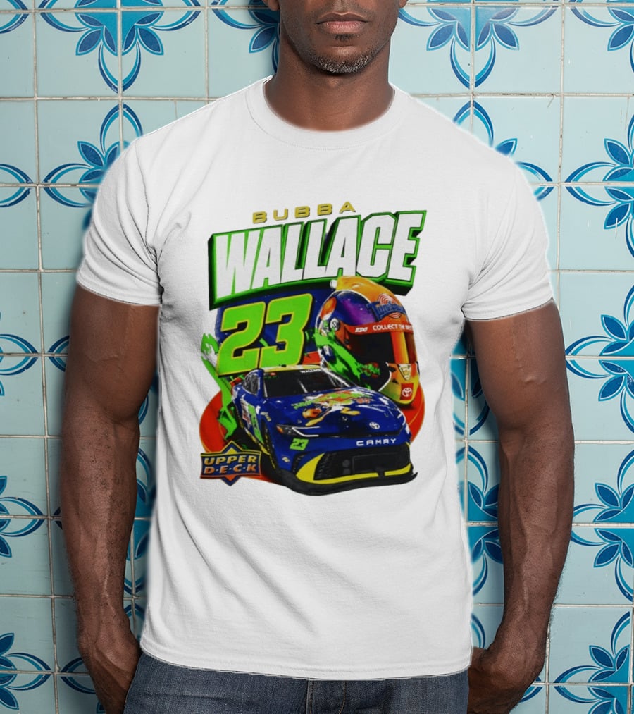 Bubba Wallace 23 Collect The Best Upper D.E.C.K Racing Helmet And Camry T-Shirt