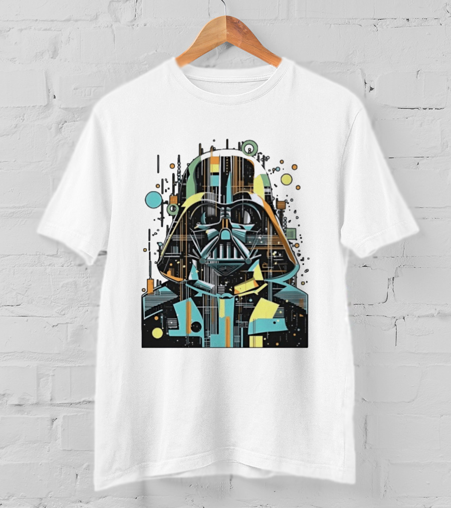 Darth Vader Geometric Circuit Abstract Tech T-Shirt