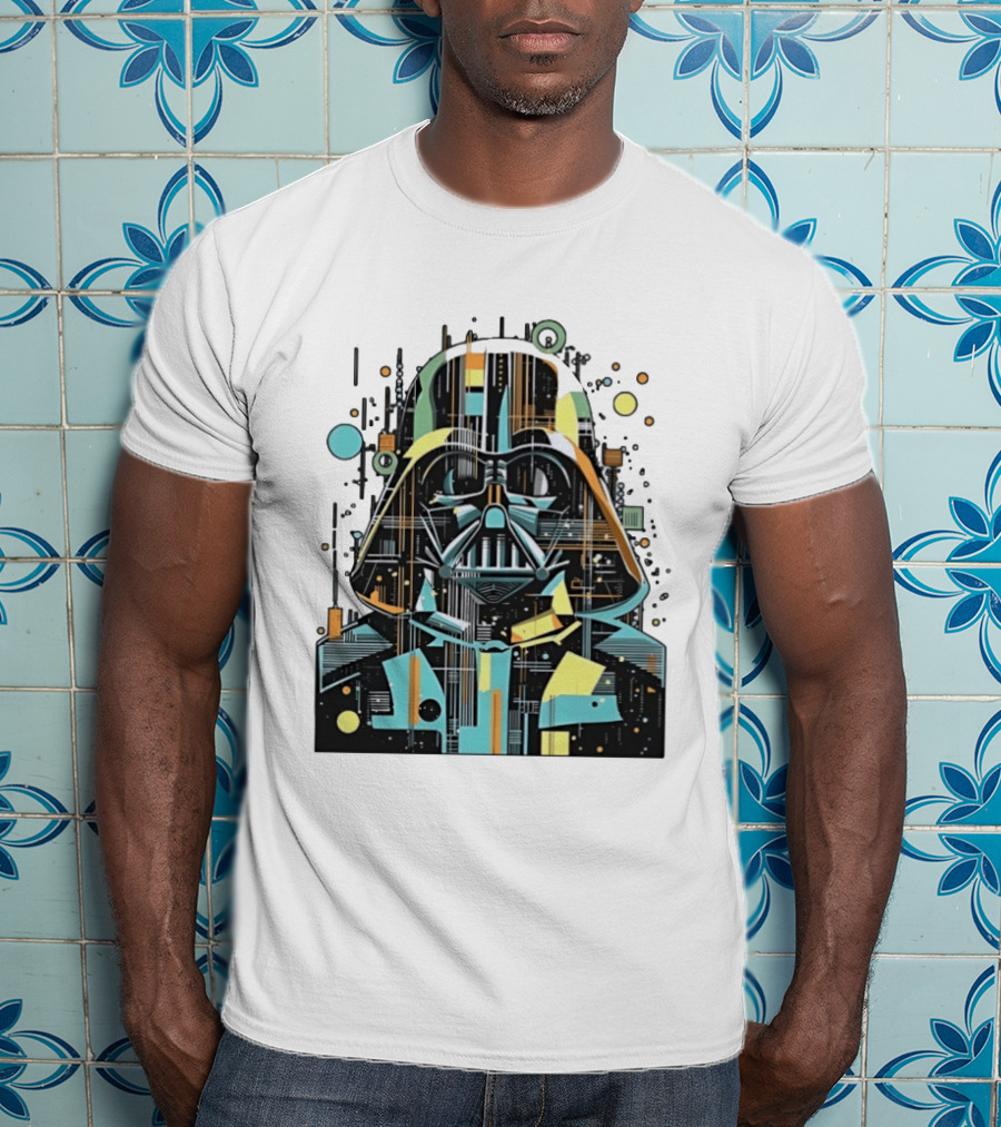 Darth Vader Geometric Circuit Abstract Tech T-Shirt