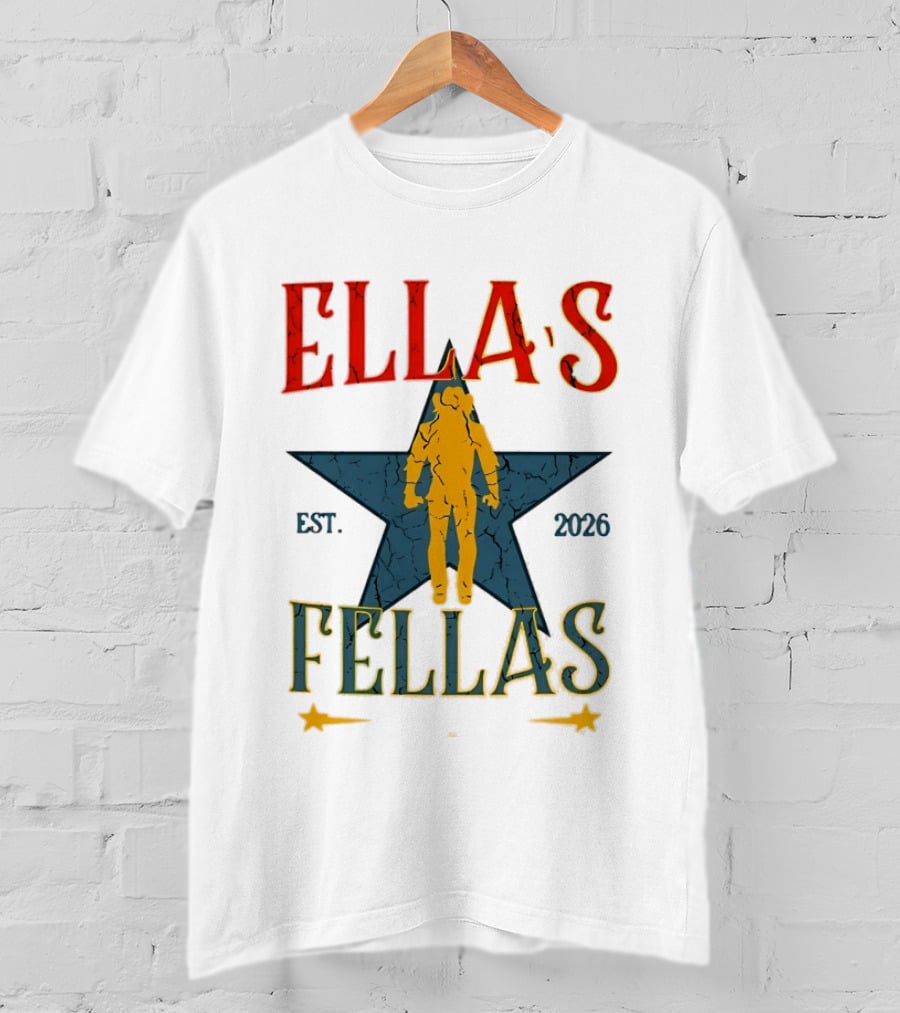 Ella's Fellas Est 2026 Astronaut Star T-Shirt