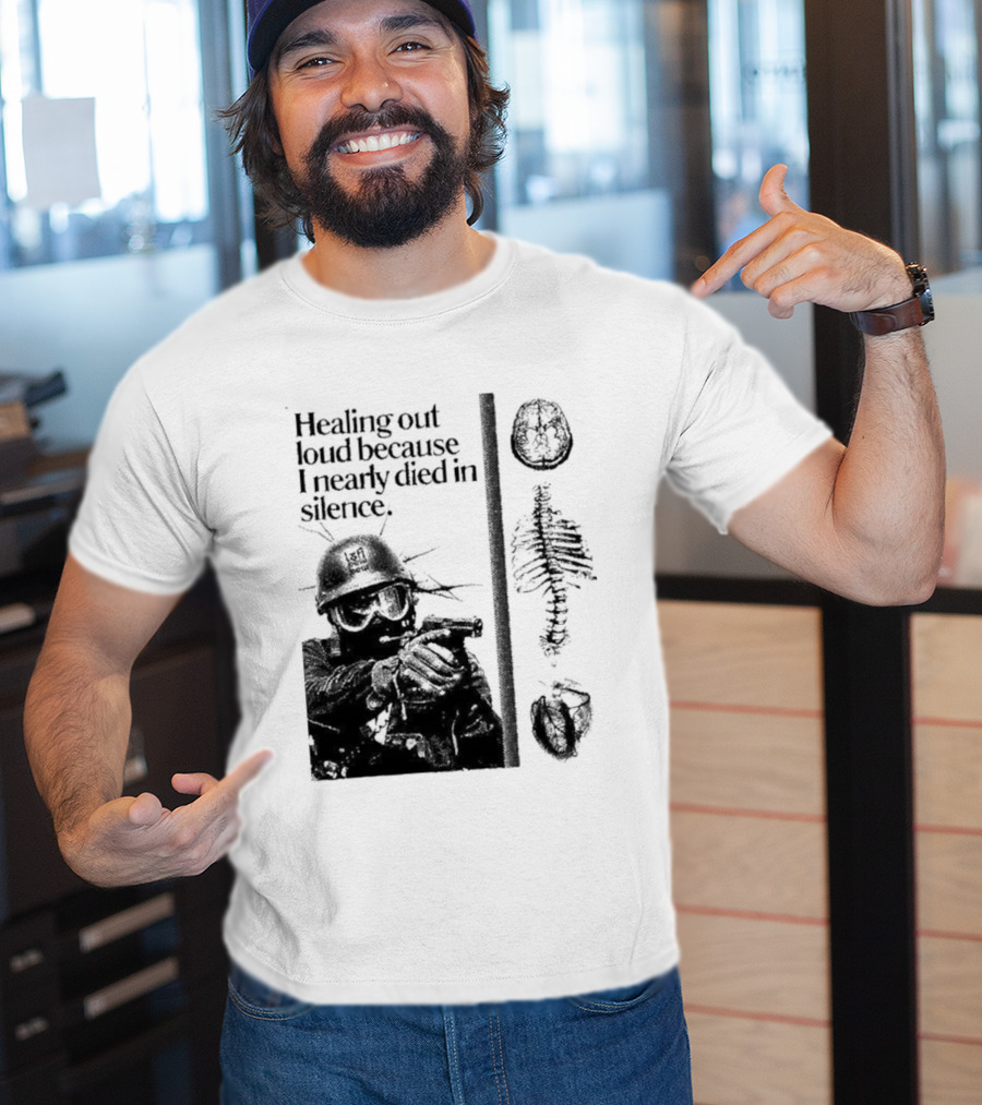 Healing Out Loud Soldier Brain Anatomy Urban Silence T-Shirt