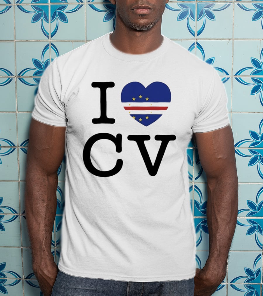 I Love Cape Verde Heart CV Flag T-Shirt