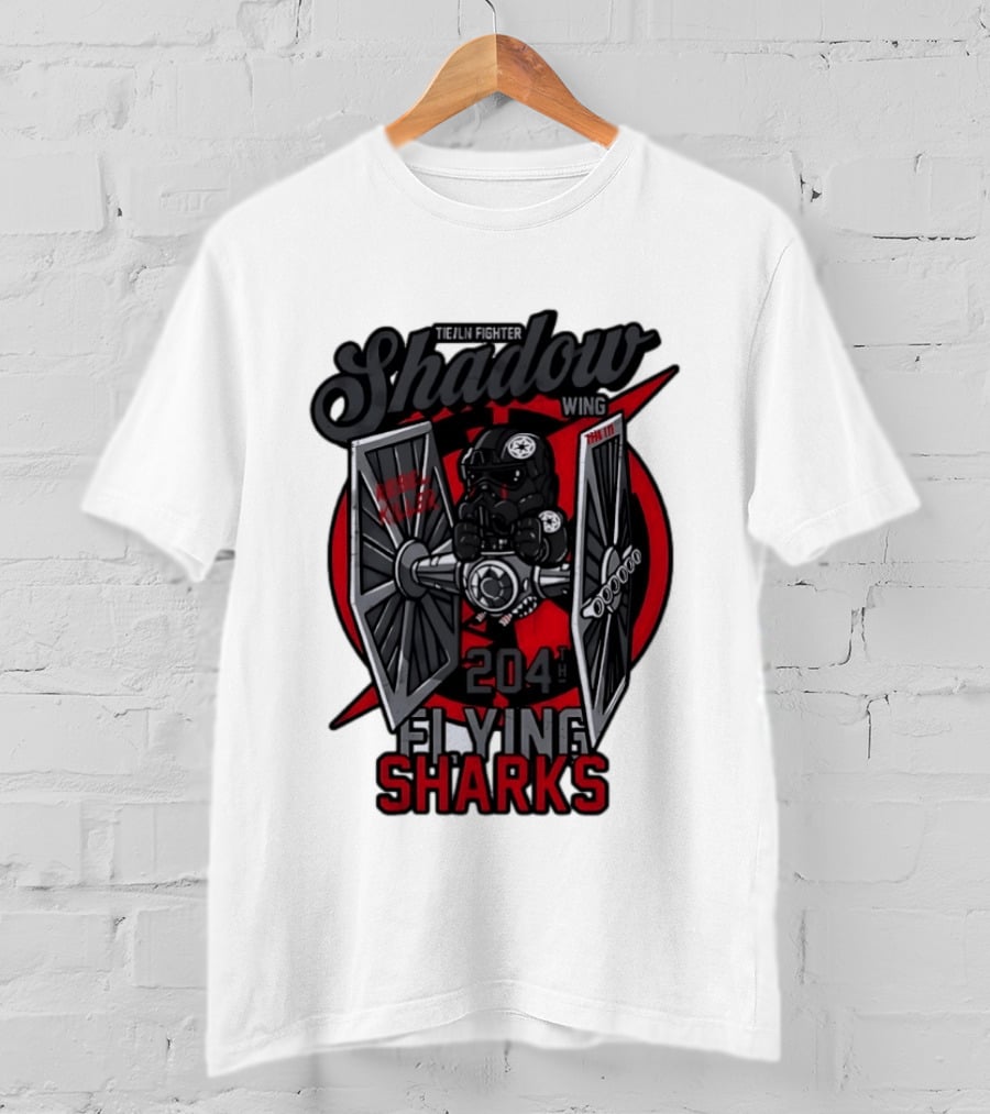 TIE Fighter Pilot Shadow Wing 204th Flying Sharks Rebel Killer Star Wars T-Shirt