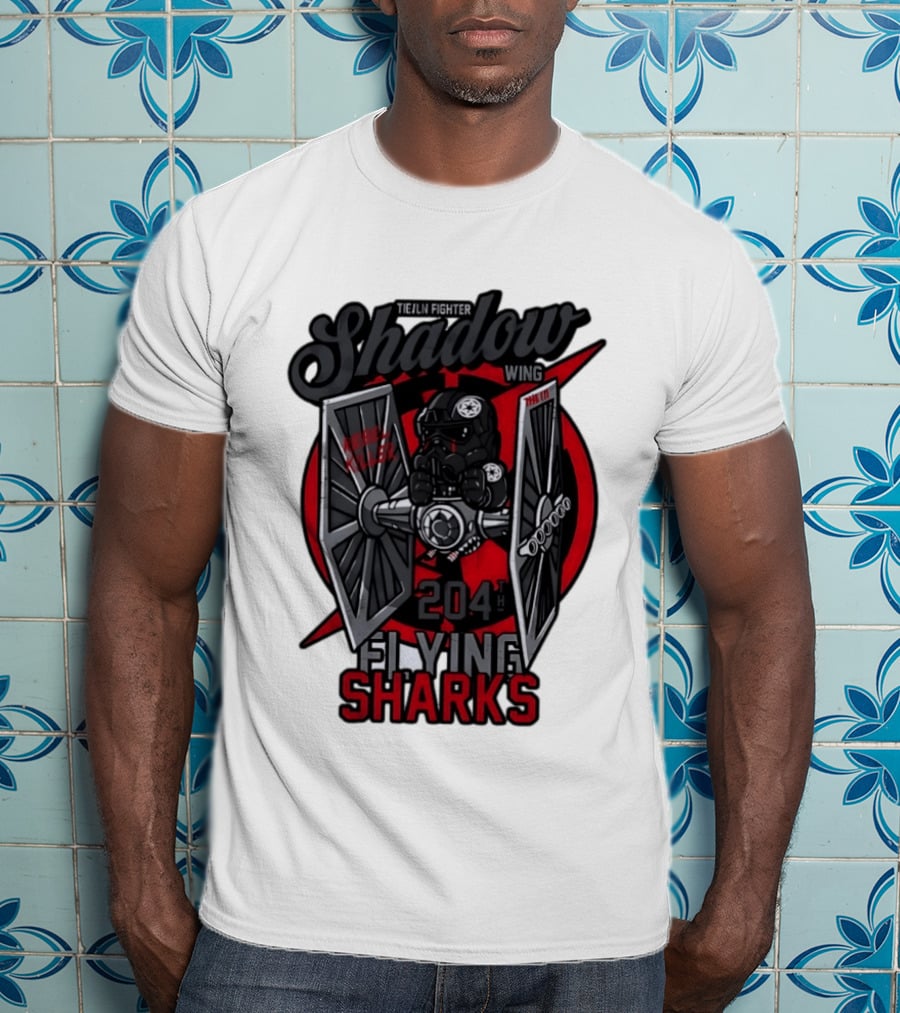 TIE Fighter Pilot Shadow Wing 204th Flying Sharks Rebel Killer Star Wars T-Shirt