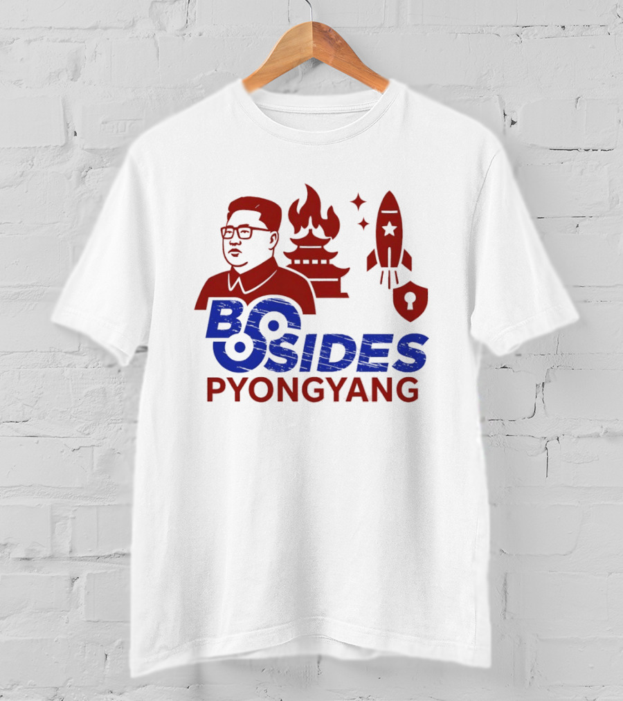 Kim Jong Un BSides Pyongyang Rocket Security Pagoda Shield Star T-Shirt