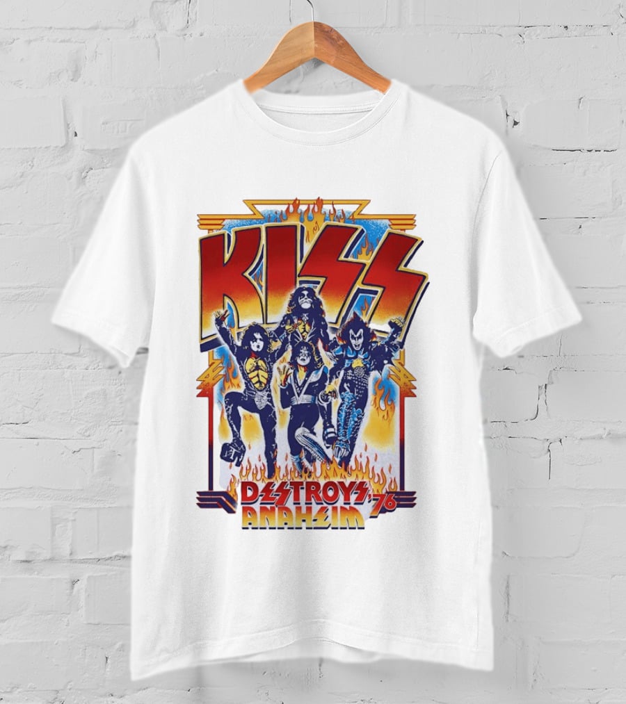 KISS Destroys Anaheim 76 Flames T-Shirt