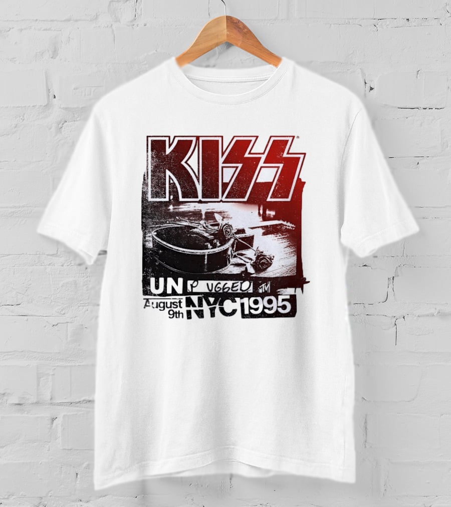 KISS Unplugged MTV August 9th 1995 NYC Guitar Roses T-Shirt