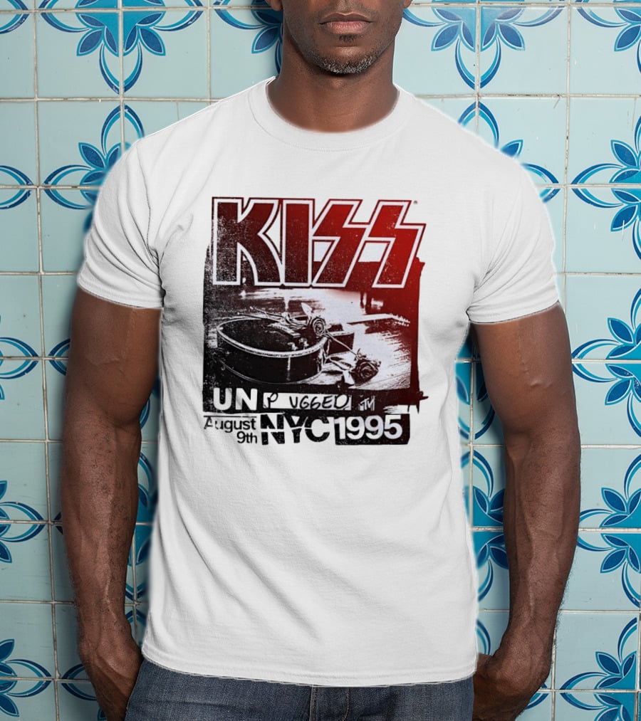 KISS Unplugged MTV August 9th 1995 NYC Guitar Roses T-Shirt