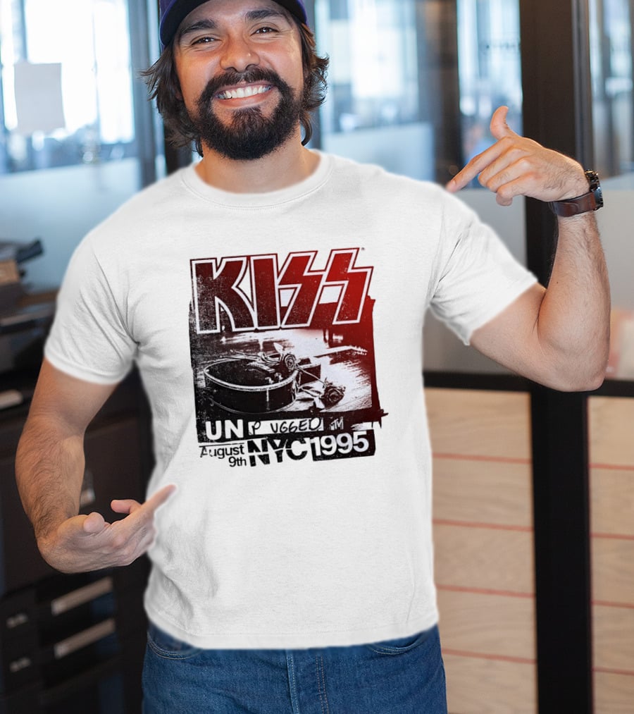 KISS Unplugged MTV August 9th 1995 NYC Guitar Roses T-Shirt