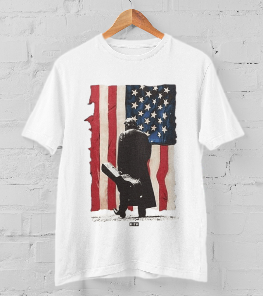 Kith Records Johnny Cash American Flag Iconic USA Collab T-Shirt