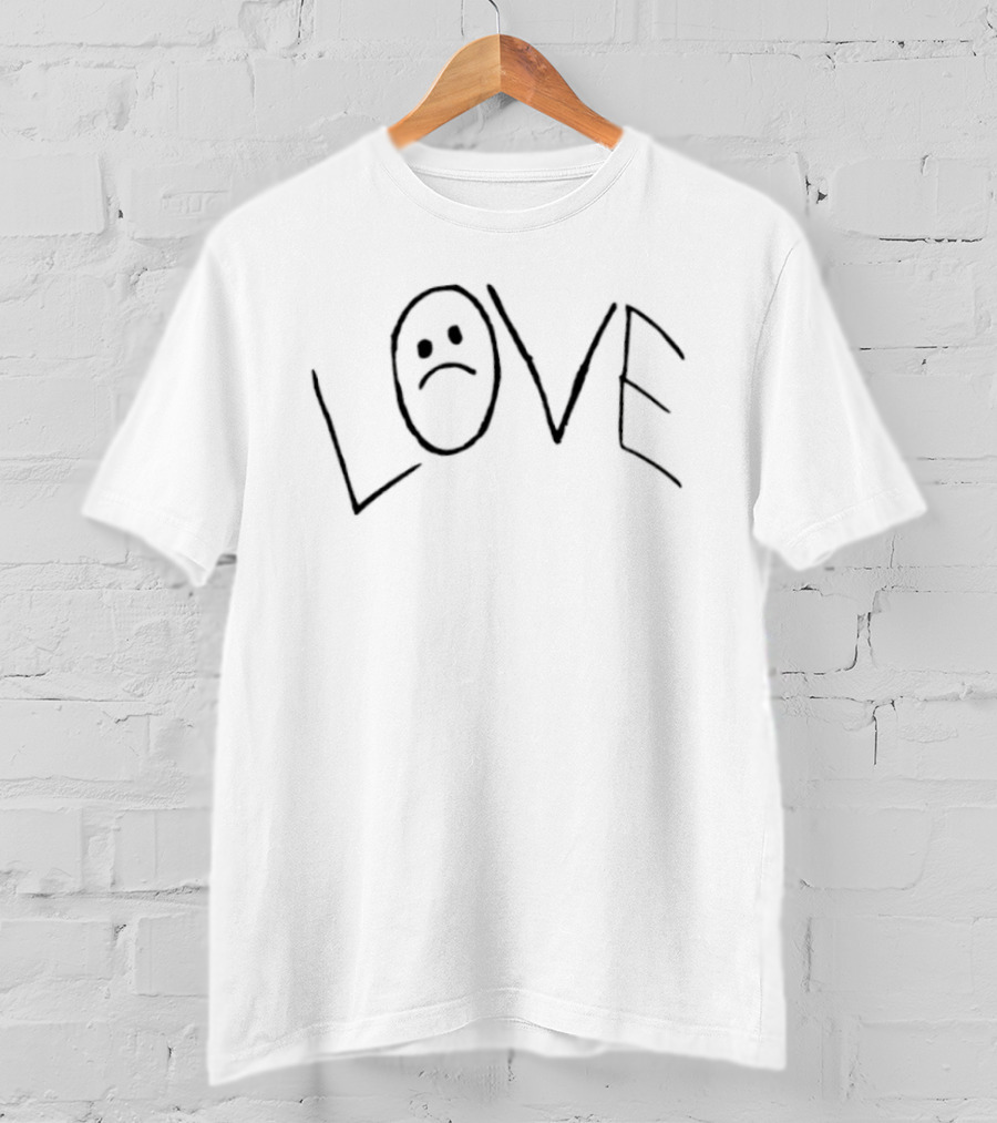 Love Sad Face Minimalist Emotion Expression T-Shirt