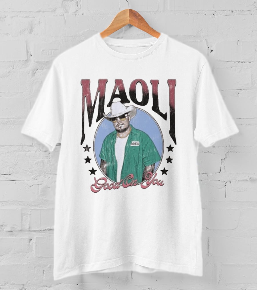Maoli Good On You Cowboy Hat And Green Jacket Stars T-Shirt