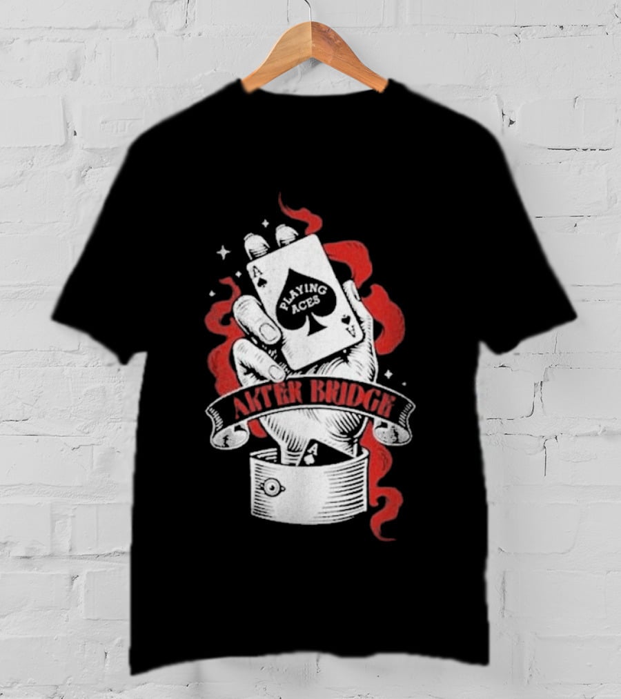 Alter Bridge Playing Aces Hand Holding Cards T-Shirt