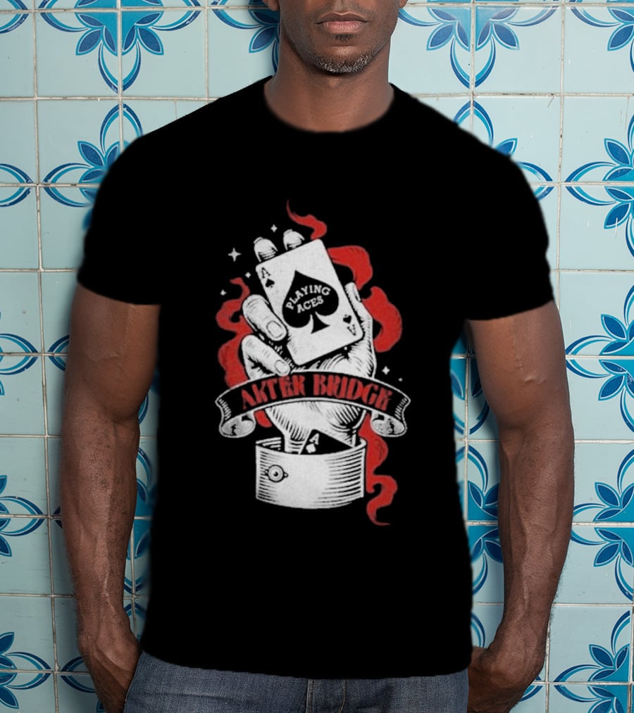 Alter Bridge Playing Aces Hand Holding Cards T-Shirt
