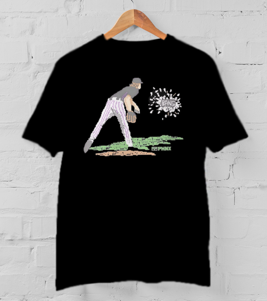 Bang Colorado Rockies 16 Bit Baseball Pitcher WC Spleek T-Shirt