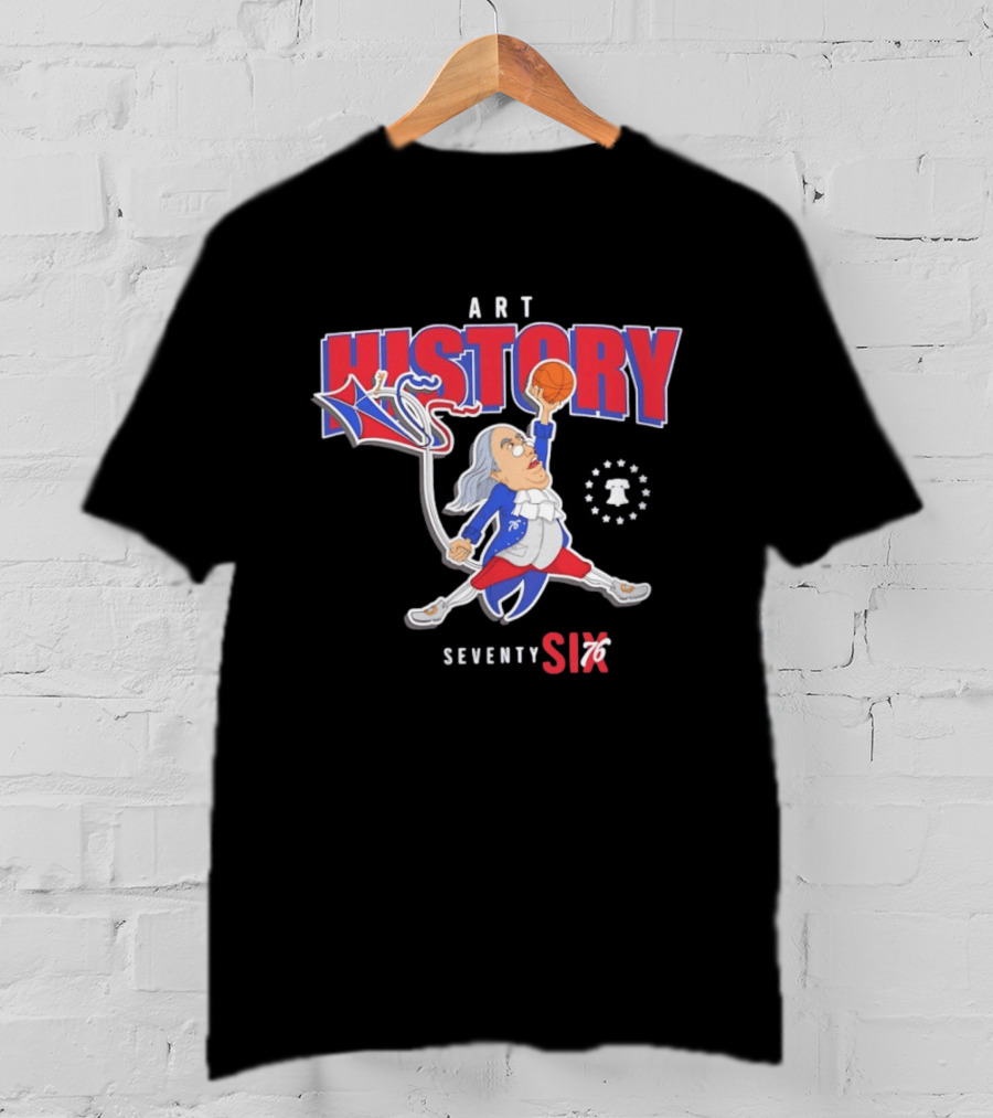 Ben Frankjumpman Art History Seventy Sixers T-Shirt
