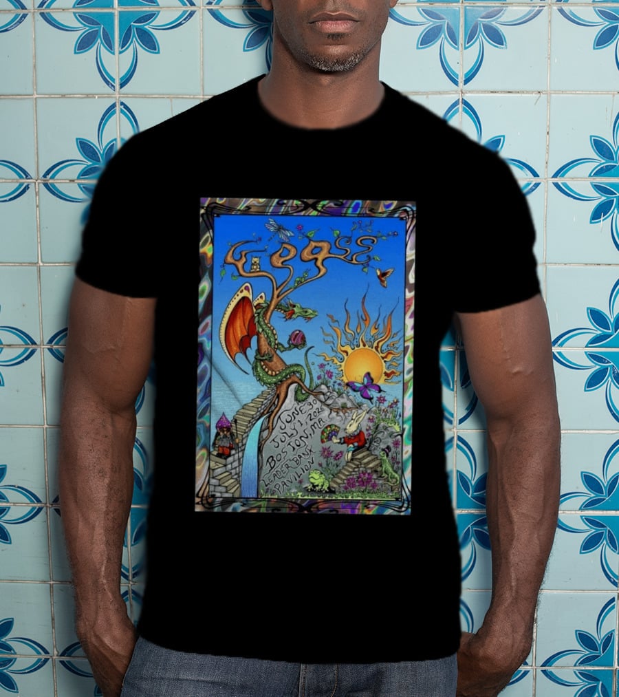 GOOSE June 30 July 1 2026 Boston MA Leader Bank Pavilion Tour Dragon And Sunburst T-Shirt