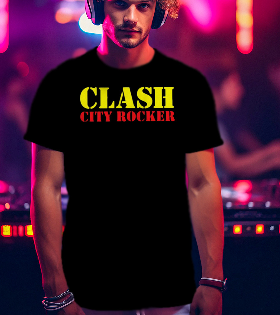 CLASH CITY ROCKER Vibrant Yellow And Red T-Shirt