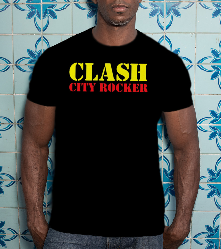 CLASH CITY ROCKER Vibrant Yellow And Red T-Shirt