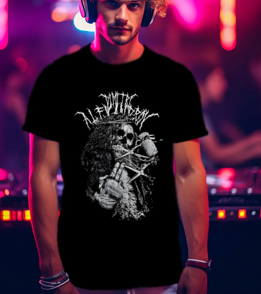 Dimitri Alejandro Skeleton Jesus Hand Drawn T-Shirt