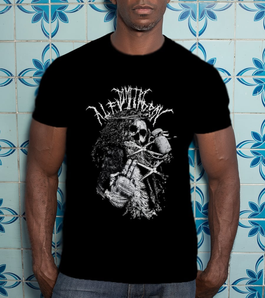 Dimitri Alejandro Skeleton Jesus Hand Drawn T-Shirt