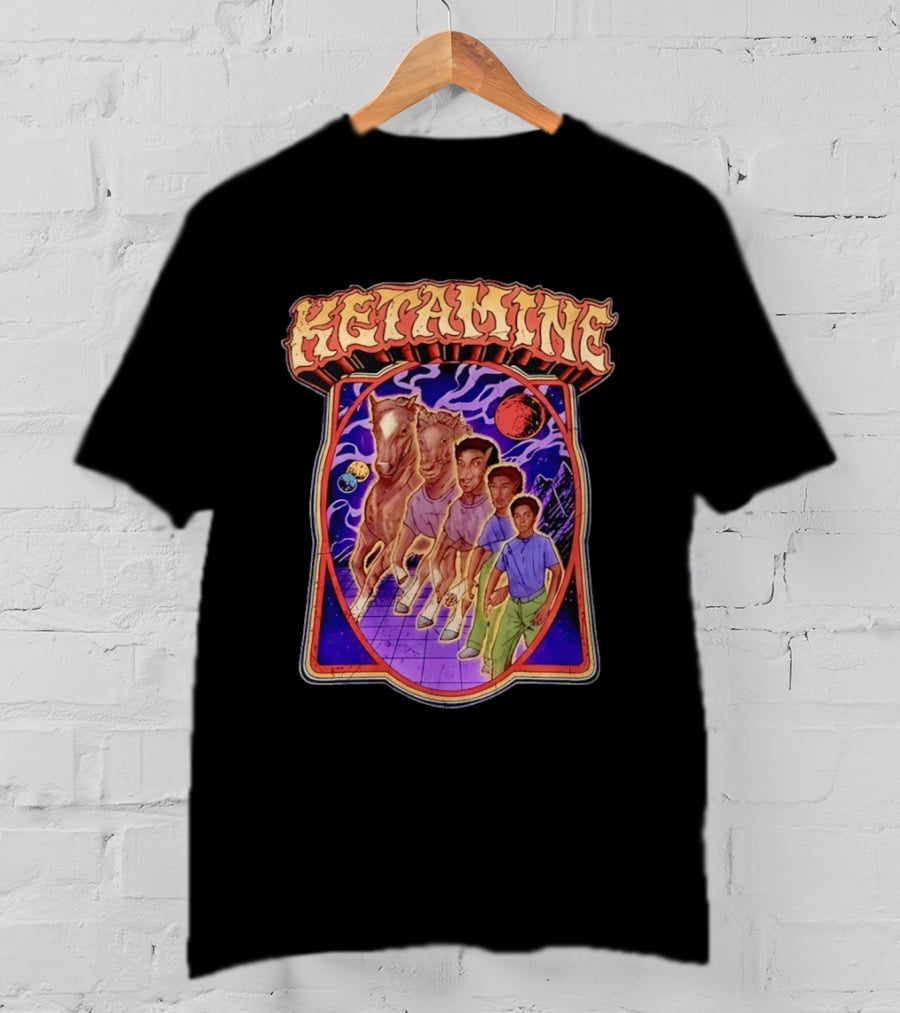 Ketamine Horse Morph Psychedelic Surreal Transformation T-Shirt