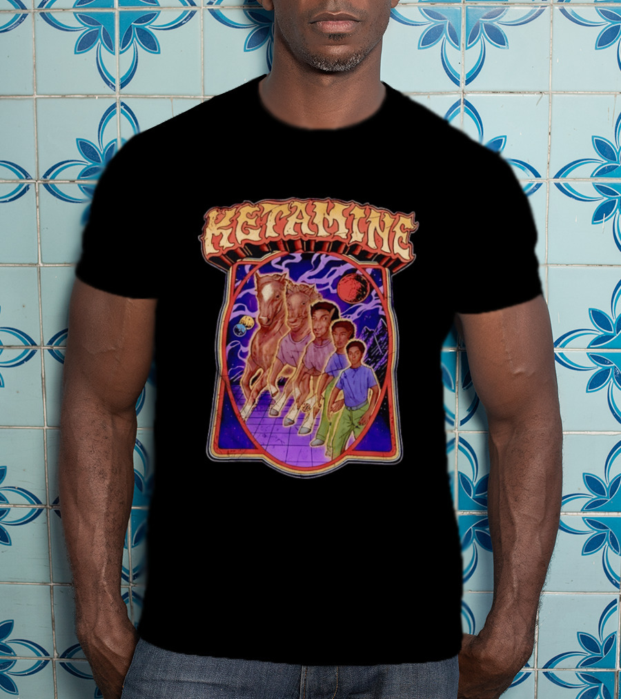 Ketamine Horse Morph Psychedelic Surreal Transformation T-Shirt