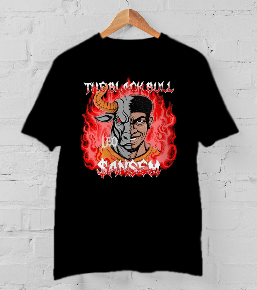 Leo Sansem The Black Bull Flaming Duality T-Shirt