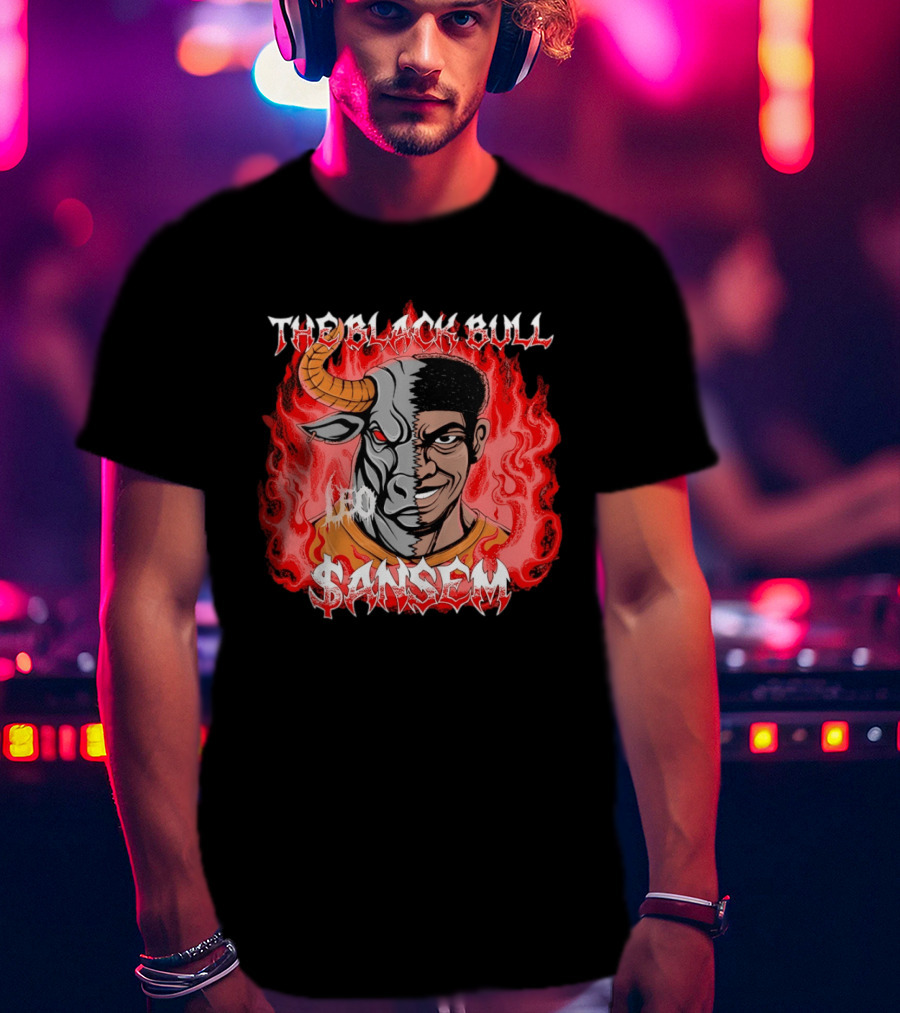 Leo Sansem The Black Bull Flaming Duality T-Shirt