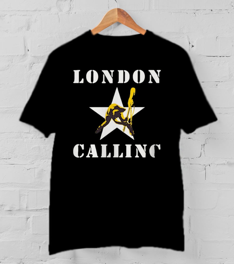 London Calling The Clash Punk Rock Band Star T-Shirt