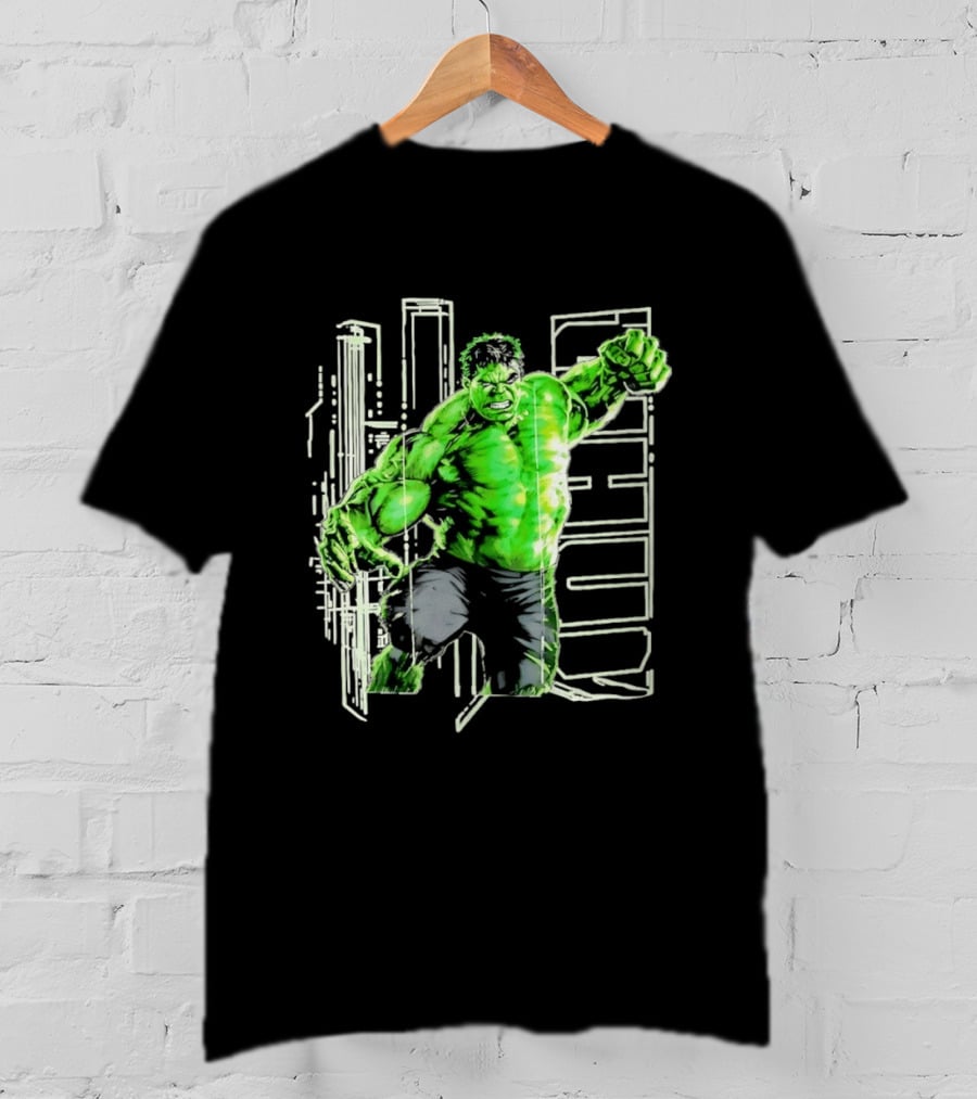 Marvel Hulk Glow Gamma Smash Action T-Shirt