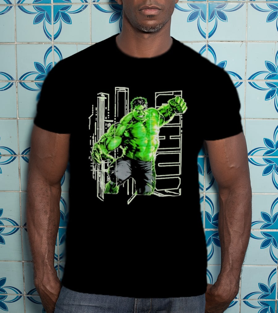 Marvel Hulk Glow Gamma Smash Action T-Shirt