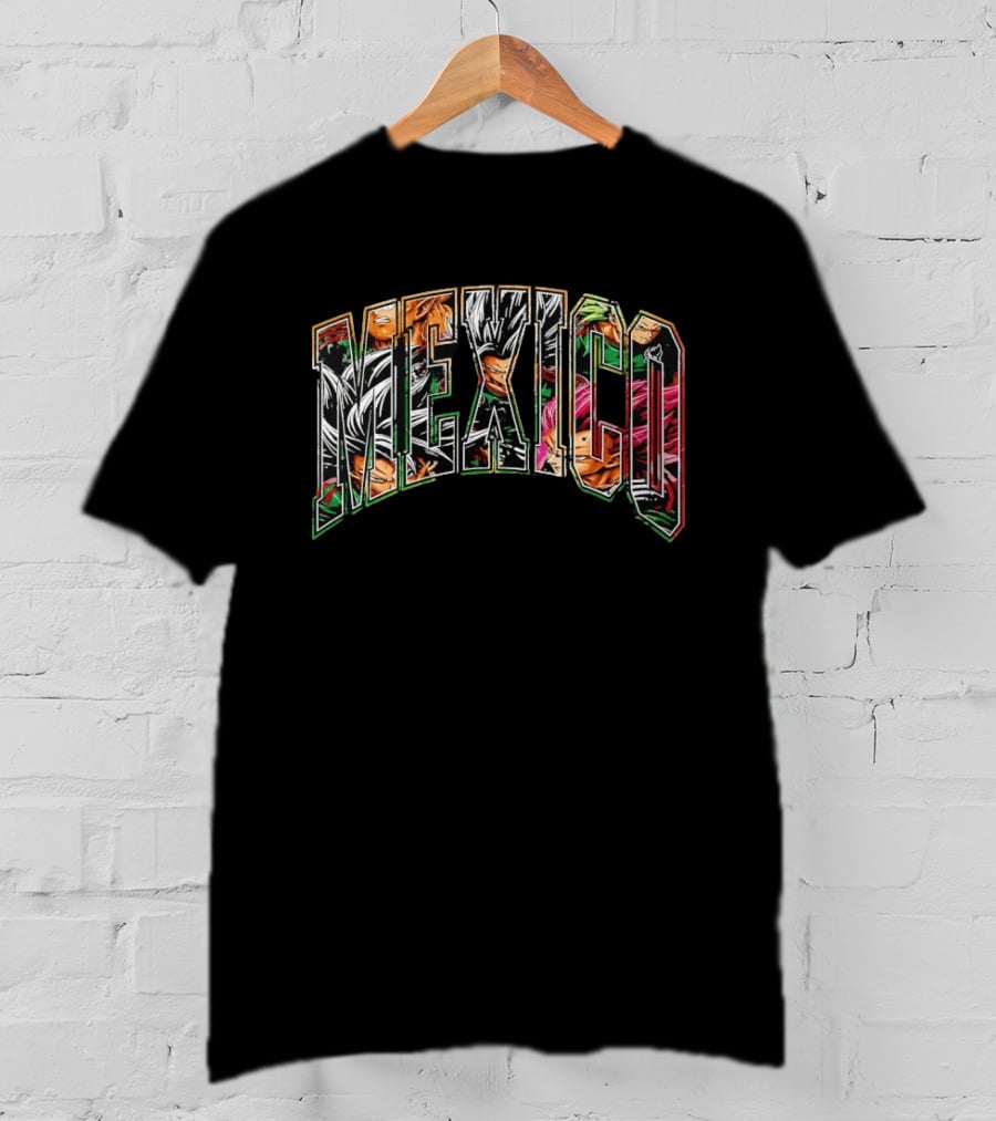 Mexico Goku Vegeta Gohan Broly Piccolo Dragon Anime T-Shirt