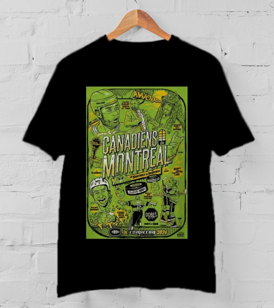 Canadiens De Montreal Comiccon 2026 Suzuki Martel St Louis Flanagan Dubeau Klingtent Laviolette Dobes 75 T-Shirt