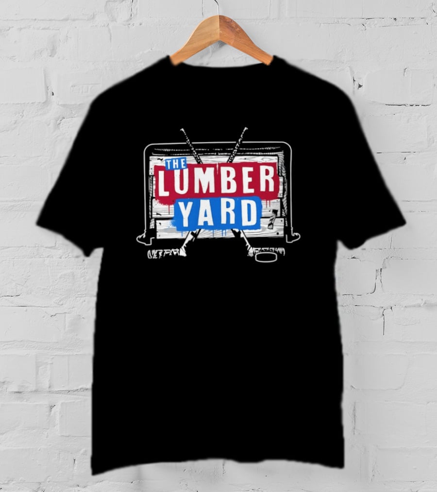 The Lumber Yard DNVR Hockey Sports Logo Hockey Rink Sticks T-Shirt