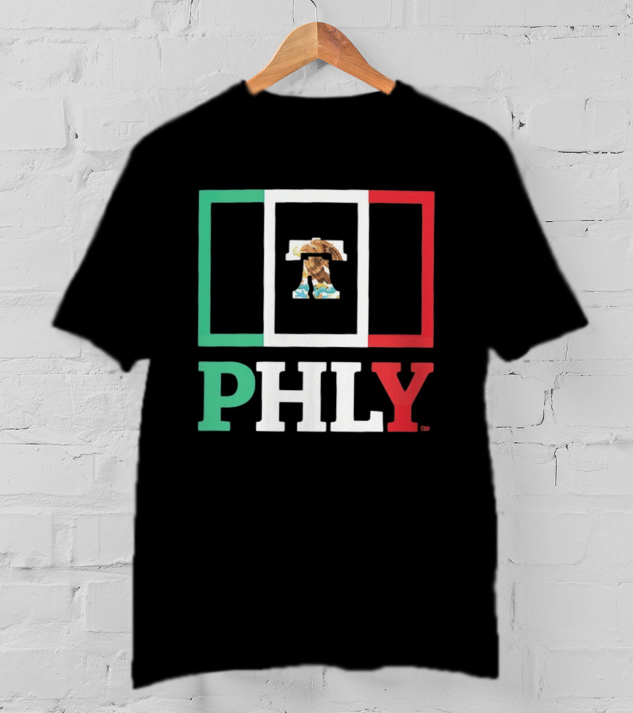 PHLY Mexico Flag Liberty Bell Eagles T-Shirt