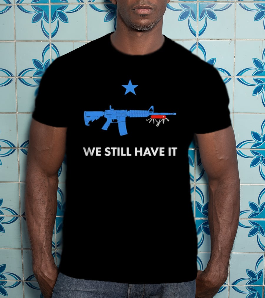 We Still Have It Blue Rifle Swiss Army Knife Star T-Shirt