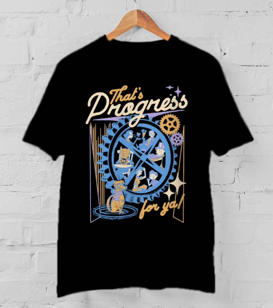 That's Progress For Ya Scenes Devil Dog Cogs And Characters T-Shirt