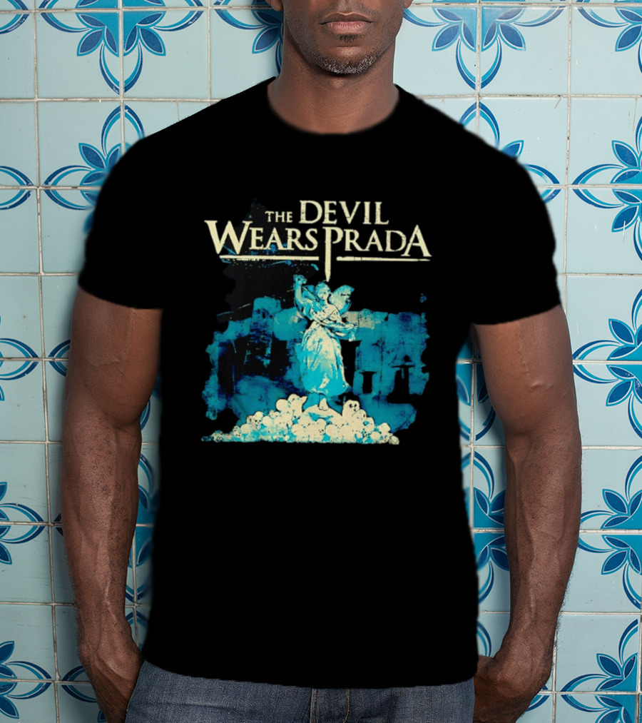 The Devil Wears Prada Angel Figure With Skull Pile T-Shirt