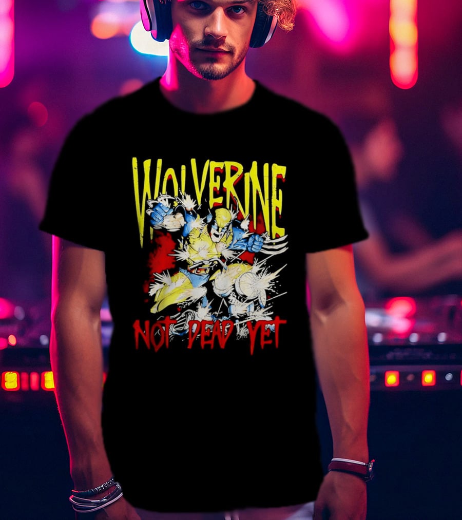 Wolverine Marvel Comics Not Dead Yet Bold Color T-Shirt