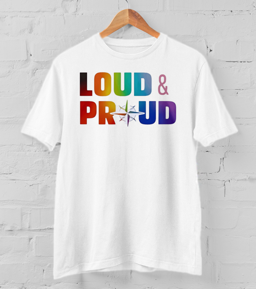 Loud And Proud Pride Rainbow Compass T-Shirt
