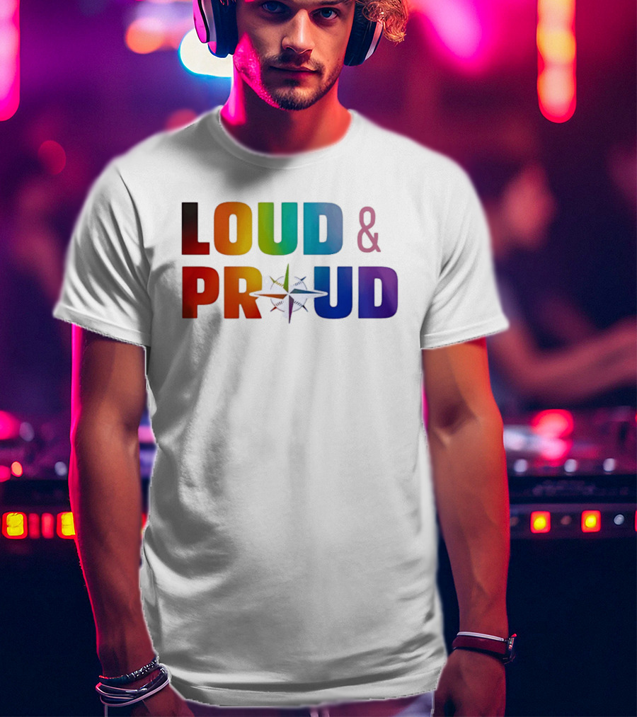 Loud And Proud Pride Rainbow Compass T-Shirt