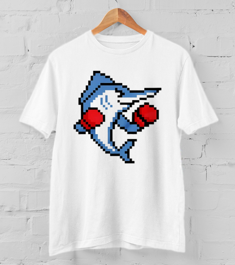 Miami Marlins 8 Bit Boxing Fish Pixel T-Shirt