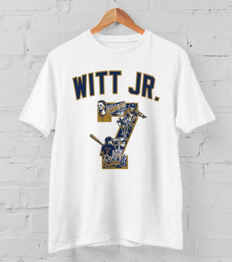 Witt Jr. Kansas City Welcome Missouri Royals MLB Number 7 T-Shirt